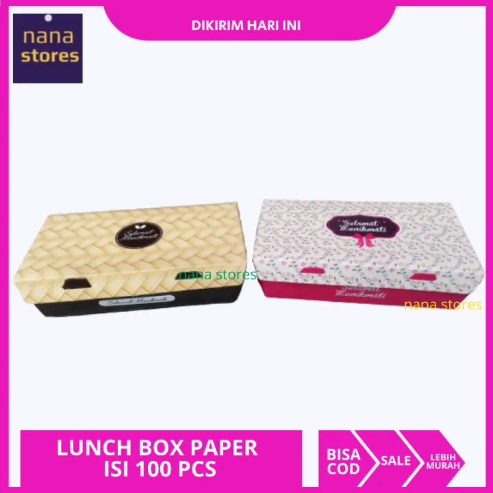 Lunch box paper, paper lunch box, Lunch box laminasi full printing