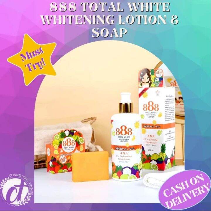 888 TOTAL WHITE Whitening Lotion Whitening Soap Underarm Whitening