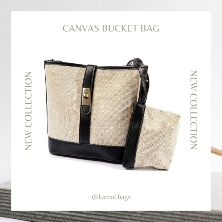 canvas-bucket-bag-เอาใจสาวๆ-จุของเยอะ-ใส่-ipad-ก็ได้-น้ำหนักเบา-ใส่ไปเที่ยวไปไหนก็ชิวๆ-kamol-bags