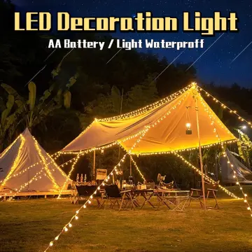 5M 10M Camping Tent Light Garland LED Ball String Lamp Bulb Fairy String  Decorative Light for Home Wedding Party Yard Decoration