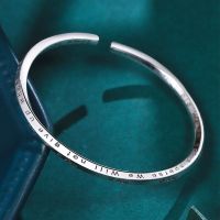 Silver light dinner 999 sterling silver bracelet female luxury fashion design adjustable ins niche contracted birthday bracelets