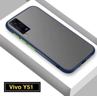 ส่งจากกรุงเทพ เก็บเงินปลายทาง Case Vivo Y51 2021 เคสโทรศัพท์ วีโว่ เคส vivo Y51 เคสใส เคสขอบสี เคสกันกระแทก ขอบสีหลังขุ่น