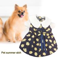 Pet Clothing Button Closure Cotton Dress Two-legged Cute Dog Short Sleeve Skirt Vest Princess Tutu Dress Skirt Dresses