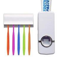 Toothpaste Dispenser เครื่องบีบยาสีฟันศูนย์ยากาศ ที่ใส่แปรงฟัน ที่เก็บแปรวงสีฟันในห้องน้ำ กล่องเก็บแปรง ที่บีบยาสีฟัน ที่แขวนแปรงสีฟัน