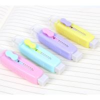 ™◘ 4pcs Knife Design Pushing Eraser with Soft Brush Correction for Pencil School Office Supply Student Stationery