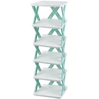 Shoe Rack - Shoe Organizer 5 Tiers for Closet Narrow, Plastic Shoe Rack Storage Organizer for Entryway