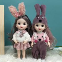 《Best selling toy》17เซนติเมตรตาสีดำตุ๊กตา BJD เคลื่อนย้ายได้ร่วมตุ๊กตาผมยาว3D Bjd ของเล่นเจ้าหญิงสาวน้อยแต่งตัวทำของเล่นสาวของขวัญ