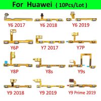 10Pcs Power On Off Volume ปุ่มด้านข้าง Key Flex Cable สําหรับ Huawei Y5 Y6 Y7 Y9 Prime 2017 2018 2019 Y6P Y7P Y8S Y8P Y9S