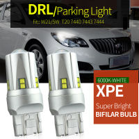 (2PCS) Super Bright T20 7440 7443 7444 LED Park DRL หลอดไฟสำหรับ Toyota Innova / Fortuner / Revo / Conquest 2016 (สีขาว6000K)