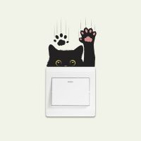 Wall stickers Cute cartoon animal creative wall decoration socket paste Wallpaper light switch sticker room decorations for men Wall Stickers Decals