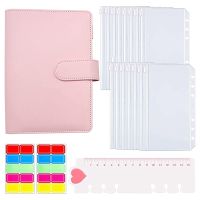 Budget Binder, Envelopes with PU Leather 6 Ring Binder,Waterproof Cash Budget Envelopes System with Label Stickers