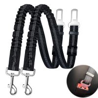 Dog Seatbelt Cat Dog Seat Belt Car Leash Adjustable Elastic Nylon Reflective Pet Safety Tether Connect to Dog Harness in Vehicle Leashes