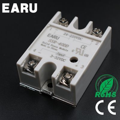 ✖◐✷ 1 pcs Solid State Relay SSR-40DD 40A 3-32V DC Input TO 24-220V DC SSR 40DD SSR-40 DD Industry Control Factory Wholesale Hot