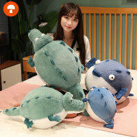 Plushie ตุ๊กตาสัตว์ยัดไส้นุ่มตุ๊กตาผ้ากำมะหยี่จระเข้ปลาปักเป้าการ์ตูนสำหรับตกแต่งบ้านนอนหลับสงบเด็ก