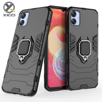 XICCI เคสสำหรับ Samsung A04E 4G เคสโทรศัพท์ฝาครอบแหวนที่วางแบบโลหะเกราะกันกระแทรกสุดหรู PC แข็งและ TPU ซิลิโคน