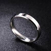 MOREDEAR 4mm 6mm 8mm Bright and Dull Polish Silver Color Titanium Ring For Men and Women Couple Ring