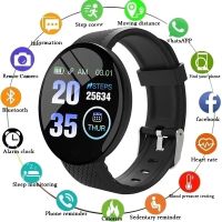 ✉❈☑ D18 Waterproof Color Round Screen Smart Bracelet Heart Rate Blood Pressure Sleep Monitor Walking Exercise Fitness Smart Watch