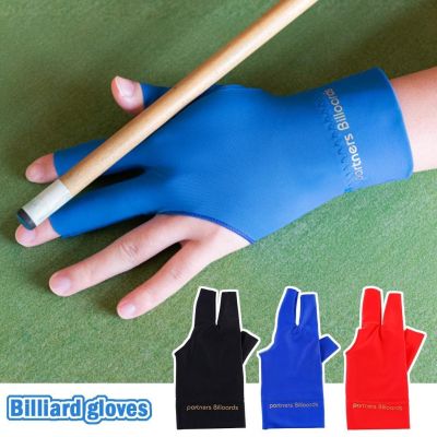 1pc Billiard Gloves Three Finger Smooth Biliardo Gusanti Accessories Fingerless Gloves Nylon Non Slip Single Gloves