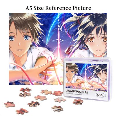 Your Name Mitsuha X Taki (6) Wooden Jigsaw Puzzle 500 Pieces Educational Toy Painting Art Decor Decompression toys 500pcs