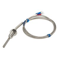 Holiday Discounts FTARP09 PT100 Type 1M Metal Braided Cable 50Mm Probe Head RTD Temperature Sensor M6 M8 M10 M12 M14 M16 M20 M27 Thread