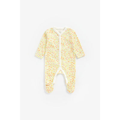 ชุดเต็มตัวเด็กทารก Mothercare Ditsy Floral Organic Cotton All In One ZB699