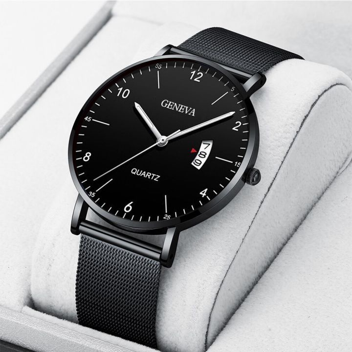 GENEVA Fashion Ultra Thin Watches For Men Luxury Original Waterproof ...