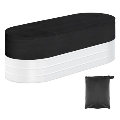 Oval Stock Tank Pool Cover,Waterproof Stock Tank Cover with Storage Bag,Durable 420D Oxford Stock Tank Cover