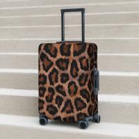 ▧ Spotted Leopard Suitcase Cover Holiday Animal Print Useful Luggage Supplies Cruise Trip Protector