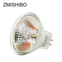 ZMISHIBO 10PCSLot MR16 GU5.3 Halogen Bulb 12V 20W 35W 50W 220V-240V JCDR 50MM without Glass Dimmable Spot Lights Warm White