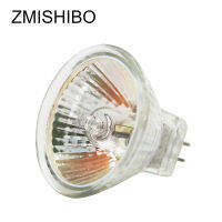 ZMISHIBO 10PCSLot MR16 GU5.3 Halogen Bulb 12V 20W 35W 50W 220V-240V JCDR 50MM without Glass Dimmable Spot Lights Warm White