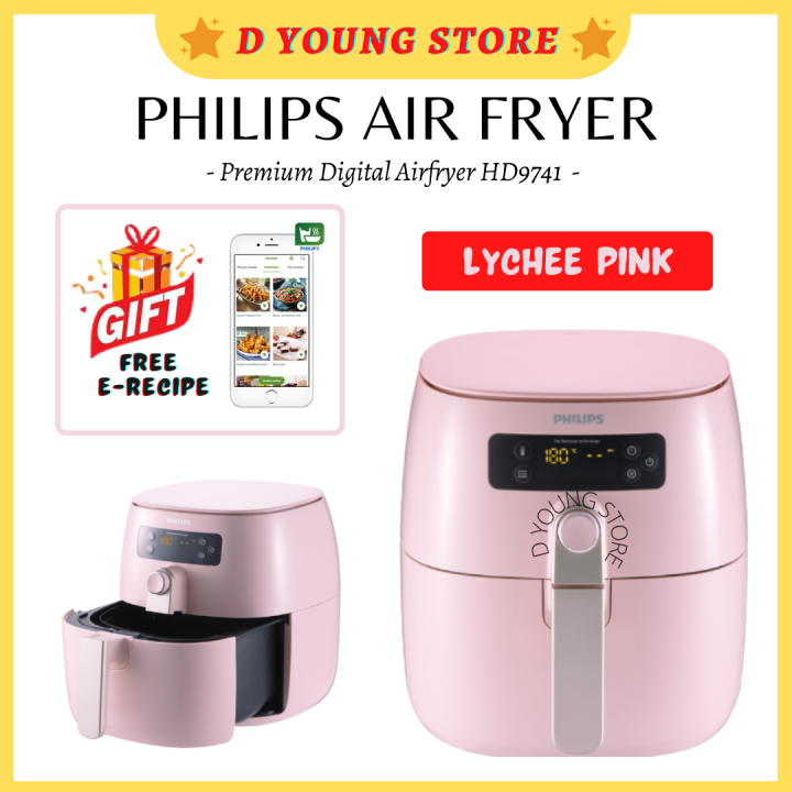 D Young Air Fryer Philips Premium Lychee Pink Digital Airfryer Oil Free