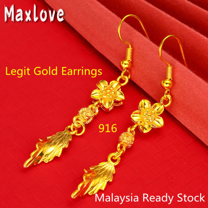 long earrings gold with price