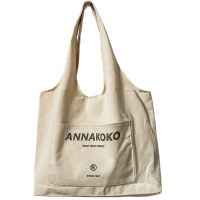 【Ready】? Vest bag single shoulder canvas bag for college students summer niche literature and art all-match remedial class new handbag tote bag