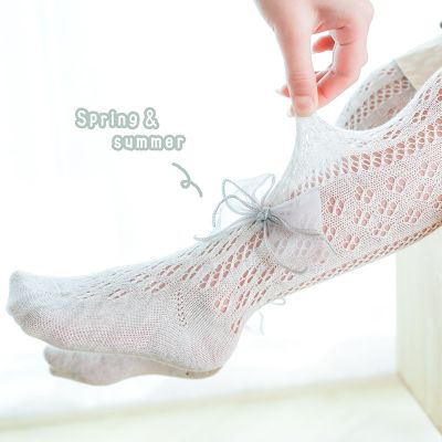 [COD] 2022 summer new bow mesh girl leggings newborn baby anti-mosquito children pantyhose