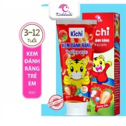 Kem Đánh Răng Cho Bé Kichilachi 24m+ Nuốt Được, Bảo Vệ Răng Nướu Toàn Diện