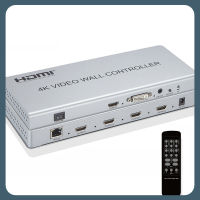 4K 2X2 HDMI ตัวควบคุมวิดีโอติดผนัง1080P วิดีโอผนังโปรเซสเซอร์2X2 1X3 1X4 4หลายหน้าจอตัวประมวลผลต่อเข้าหมุน180องศา