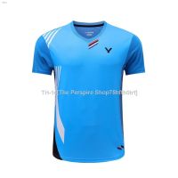 ❇✜ ✒ↂ2021 victory short sleeved badminton jacket sportswear mens and womens badminton uniforms blue