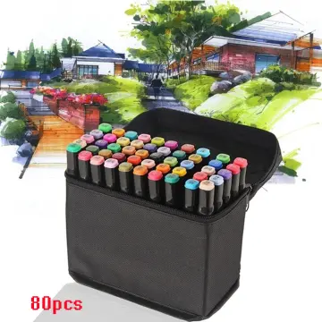 48pcs Color Art Marker Pens Set Dual Side Alcohol Based Watercolor