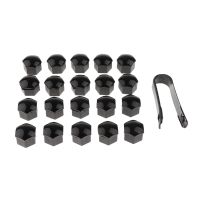 20 Pieces Car Wheel Tyre Hub Screw Bolt Nut 17mm Cap Covers 25x16mm