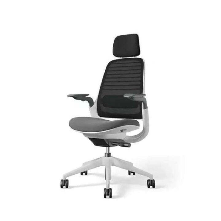 modernform-เก้าอี้-steelcase-ergonomic-รุ่น-series1-พนักพิงสูง-สีดำ-เบาะสีเทา-เก้าอี้เพื่อสุขภาพ-เก้าอี้สำนักงาน-เก้าอี้ทำงาน-เก้าอี้ออฟฟิศ-เก้า