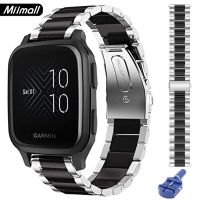 Miimall Garmin Venu SQ สายรัดข้อมือ,โลหะสแตนเลสสตีลพรีเมี่ยมสายรัดสายสำรองสายนาฬิกาข้อมือสำหรับสายรัดข้อมือ Garmin Venu SQ