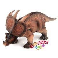 Monkey Toys - โมเดล ไดโนเสาร์ Styracosaurus น้ำตาล ขนาด 16.00 CM (จากหาดใหญ่)