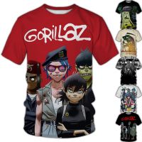 สไตล์ล่าสุด Gorillaz 3D พิมพ์เสื้อยืดผู้ชายและผู้หญิงแฟชั่นสบายๆฮิปฮอปเย็นรอบคอแขนสั้นเสื้อ