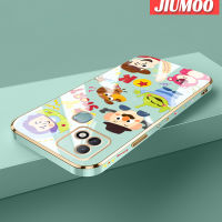 JIUMOO เคสสำหรับ Infinix 10i ร้อน Smart 5 Pro,เคสการ์ตูนทอยสตอรี่ลวดลายใหม่กรอบสี่เหลี่ยมเคลือบพื้นผิวเคสนิ่มซิลิกาเจลกันกระแทกเคสมือถือรวมเลนส์กล้องถ่ายรูปฝาครอบป้องกัน