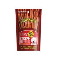 ขนมสุนัข SLEEKY Chewy Stick Beff Flavored รสเนื้อ 175 กรัม (ชนิดแท่ง)