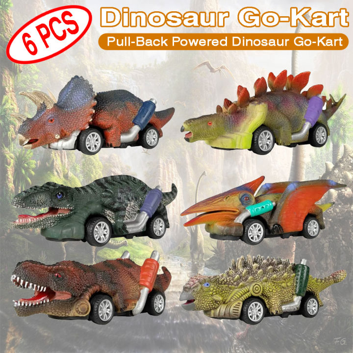 Dinosaur Toys Pull Back Cars for Boy Dino Car Toy Set for Kids