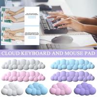 Ergonomic Keyboard Rest Wrist Cloud Non-Slip Rubber Desk Mat Pad Hand Office Mouse Carpet Wristband Soft Support Accessories Keyboard Accessories