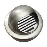 Stainless Steel Round Air Vent Ducting Wall Ceiling Ventilation Exhaust Grille Cover Outlet Heating Cooling Vents Cap Waterproof Exhaust Fans