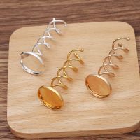 【CW】 10pcs Hair Stick Clip Cabochon Base Blanks Bezel Cameo For Bobby Pin Barrette Headdresses Hanfu Wedding Accessories Girls Women