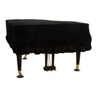 ‘【；】  Velvet Soft Bordered Triangle Piano Cover Home Washable Decoration Beautiful Dustproof Piano Protector Piano Case